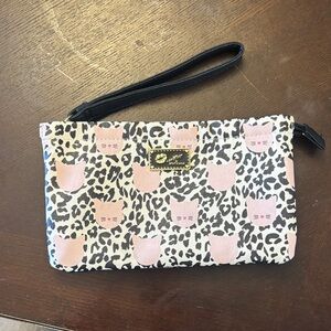 Luv Betsy Leopard Print Cat Wristlet